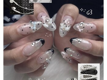 プリンセス(Princess)/ドット柄ネイル6900円