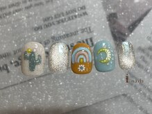 アイネイルズ 横浜EAST店(I-nails)/手描きサボテンネイル