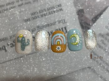アイネイルズ 横浜EAST店(I-nails)/手描きサボテンネイル