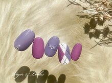 ヴィガー アンド ルックス 白金 目黒(Vigor&Looks)/アーガイルチェック　パープル