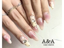 アイラッシュサロン エーアンドエー(eyelash salon A&A)/チークネイル×ドットネイル