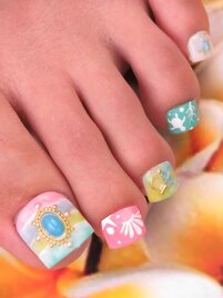 レインボーシーネイル(^^)