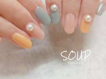 スープ(SOUP)/3色 ワンカラー 大粒パール