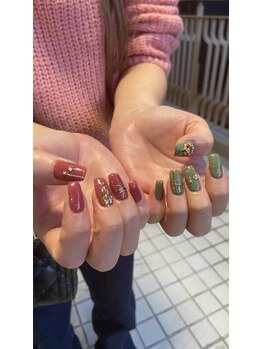 Mネイルアンドカフェ シェレステ/クリスマスネイル