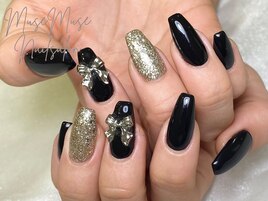 ブラックガーリーネイル
