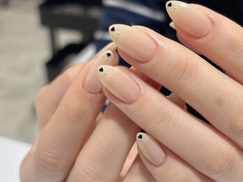 ハートネイル/ベージュネイル