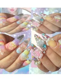 グラデーションボーダーネイル