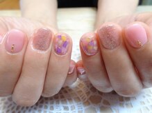 アミュリー ネイル アトリエ(Amury nail atelier)/カラーシェル埋め込みネイル★