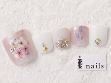 アイネイルズ 新宿店(I nails)/桜ホログラムフット