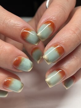 アトリエヨル(atelier yol)/夏と秋の狭間ネイル