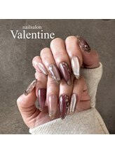 ネイルサロン ヴァレンタイン(nailsalon Valentine)/ボルドーマグネット×ホログラム