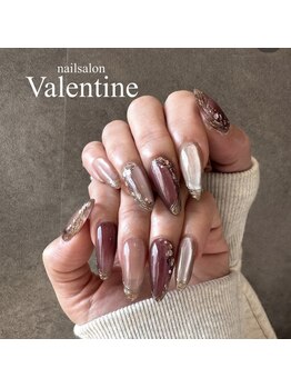 ネイルサロン ヴァレンタイン(nailsalon Valentine)/ボルドーマグネット×ホログラム