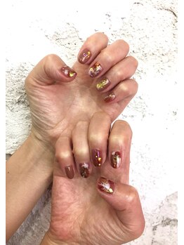 プライズアイリス アイラッシュ 池袋東口店(prize Iris eyelash)/お客様ネイル☆ブラウンお任せ♪