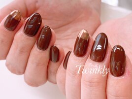 シンプルアートのseasonネイル