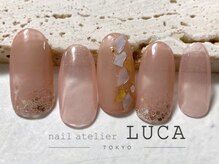 ネイルアトリエルカ(nail atelier LUCA)/W-68　春色シェル×グラデネイル