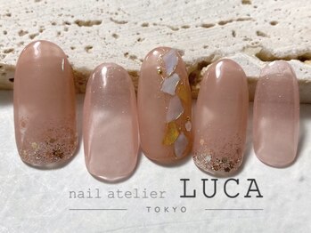 ネイルアトリエルカ(nail atelier LUCA)/W-68 春色シェル×グラデネイル