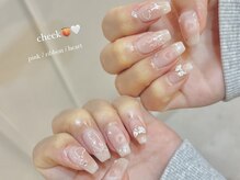 ランド ネイル 博多(LAND)/チーク×キラキラ♪ -Mio