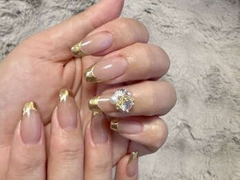 ケーズネイル製作所/ミラーフレンチネイル