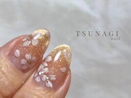 マグネットベース手描き桜アート