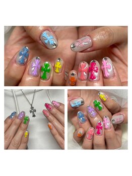 大人気クロムネイルアレンジ♪