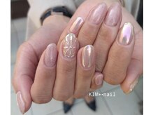ケイアイエムネイル(KIM nail)/pink sand × aurora
