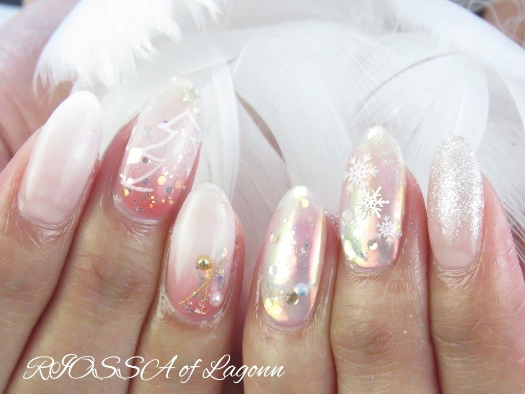 【ニュアンス/オフ/ケア付】選べるデザイン4本付『コーラル』コース￥5,190