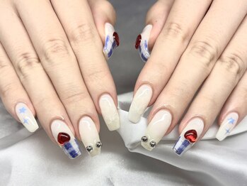 ケーエヌ(KN)/チェック×パーツネイル