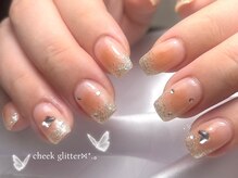 エマネイル プラスキハクヤ 肥後橋店(EmaNail+KIHAKUYA)/cheek×glitter