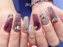 ネイルサロン ブルーム(BLOOM)/ミラーパープルネイル758
