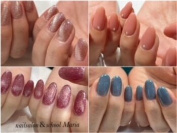 ネイルサロン マリア(nail salon Maria)の写真/新規様シンプルコース（単色orグラデorフレンチ）¥4400★マグネット¥4950～上品で洗練された指先をご提案◎