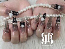 ネイルサロンレイアス(RAYAS)/モノクロチェックネイル