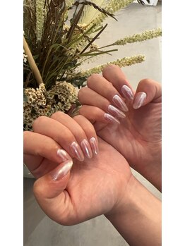 プルメリアドット(Plumeria.)/オーロラミラーネイル