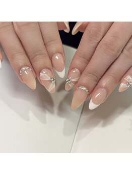 ネイルズシャトン/ribbon×French