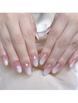 木にいる 錦糸町/自爪カラグラデーション