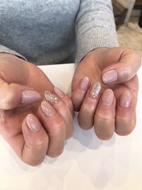 ワンカラーポイントネイル☆