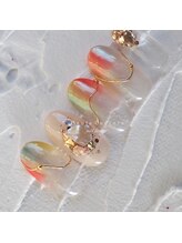 ネイルサロン オートクチュール 北浜店(Nail Salon Haute Couture)/オーロラレインボー＊ネイル