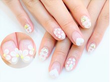 ネイルコレクション ピンク(Nail Collection Pink)/ジェル定額￥9990★３Ｄフラワー