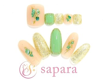津田沼ネイルサロン サパラ(sapara)/ハンドフットセット定額¥11,499
