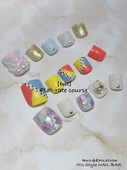 エムズスタイル ネイルバー(M's Style NAIL BAR)/フットデザインサンプル