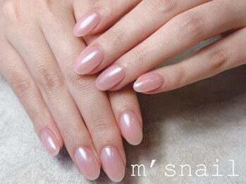 ピンクミラーネイル