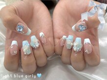 ルルシアン 代々木(luluchien)/みずいろガーリーネイル♪