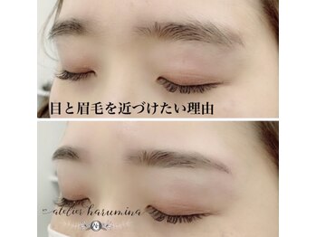 アトリエ ハルミナ(atelier harumina)/目と眉毛を近づけたい♪