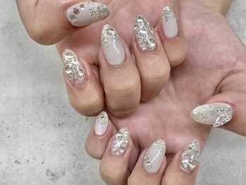ネイルサロン ドゥ(Nail Salon Doux)/(平田)キラキラホワイトネイル