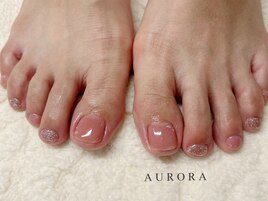 フットネイル　シンプルアート