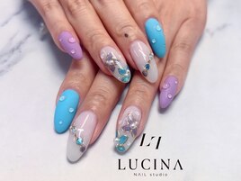 h-22 マグネット紫陽花ネイル