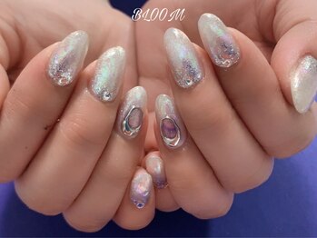 ネイルサロン ブルーム(BLOOM)/ホワイトメタルネイル760