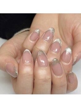 マハロクーレイ(Mahalo Ku’u Lei)/【ラメグラデ×フレンチ】