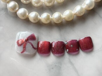 フット◇マグネットリボンネイル