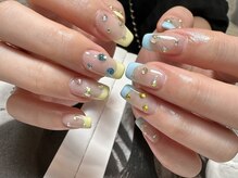 デューネイルスタジオ(dew nail studio)/アシメカラーフレンチ