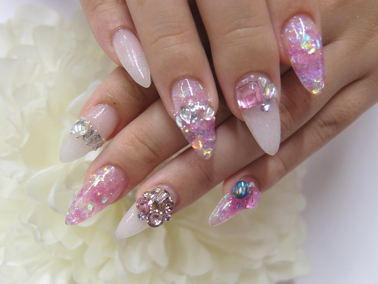 ビジューキラキラスカルプピンク：PG001585045｜ネイルサロンミキ 横浜